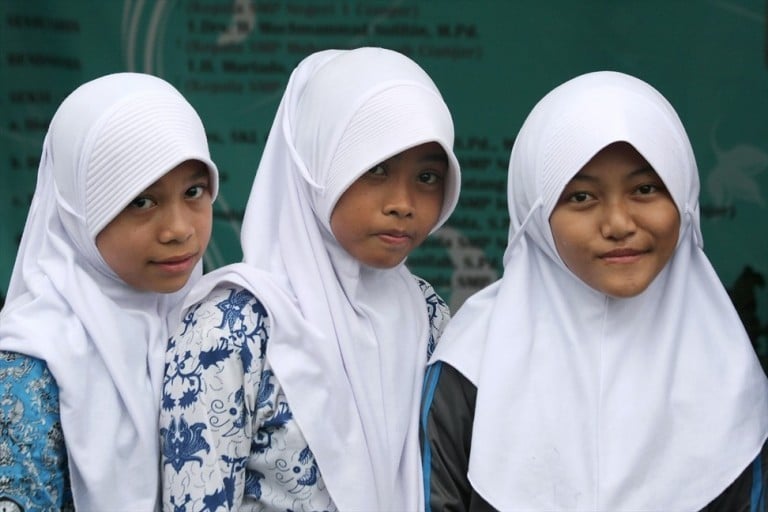 Jakartalaisia muslimityttöjä
