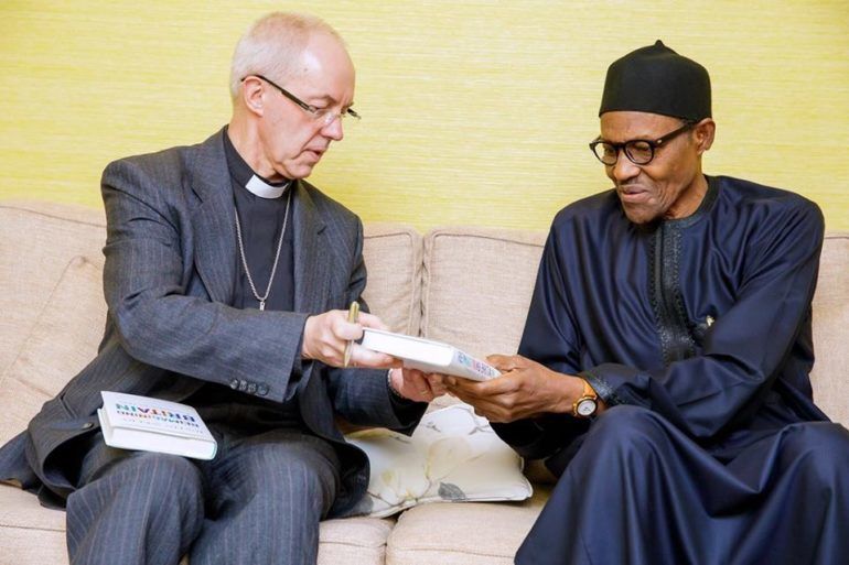 Nigerian presidentti vakuuttaa Canterburyn arkkipiispalle työskentelevänsä kristityn koulutytön vapauttamiseksi turvallisesti
