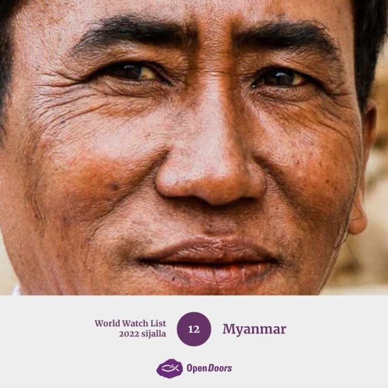 Rukoushaastekuva maan puolesta: World Watch List 2022 sijalla 12: Myanmar