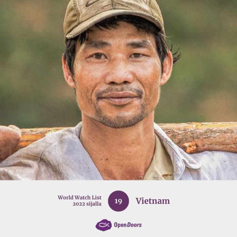 Rukoushaastekuva maan puolesta: World Watch List 2022 sijalla 19: Vietnam