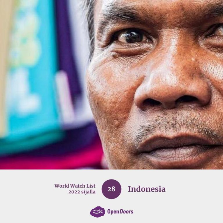 Rukoushaastekuva maan puolesta: World Watch List 2022 sijalla 28: Indonesia