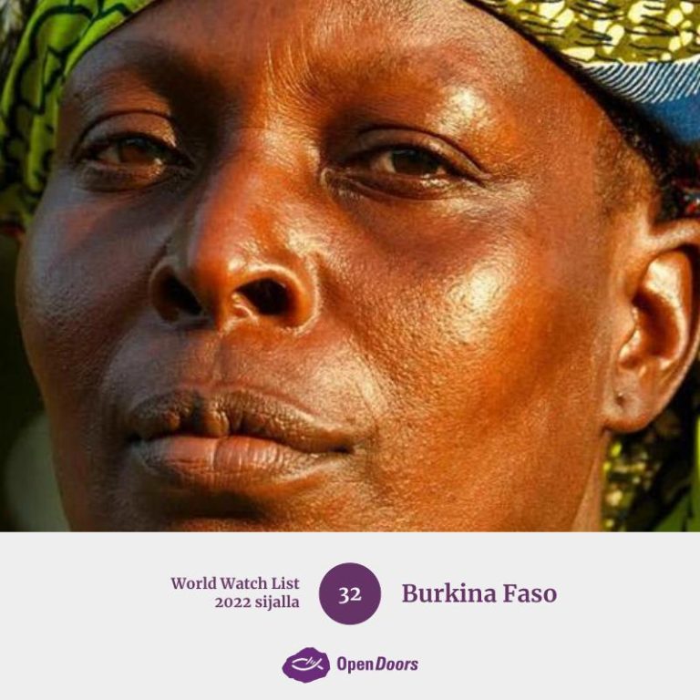 Rukoushaastekuva maan puolesta: World Watch List 2022 sijalla 32: Burkina Faso
