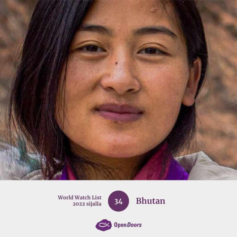 Rukoushaastekuva maan puolesta: World Watch List 2022 sijalla 34: Bhutan
