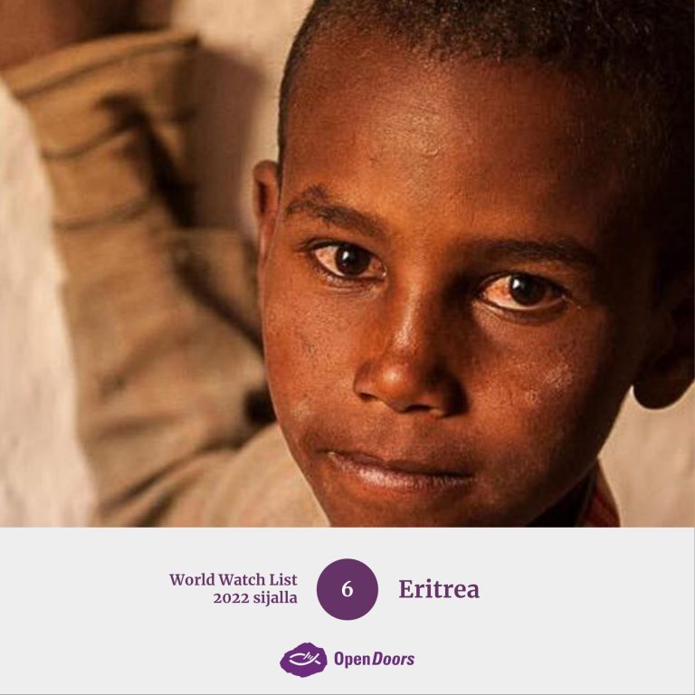 Rukoushaastekuva maan puolesta: World Watch List 2022 sijalla 6: Eritrea