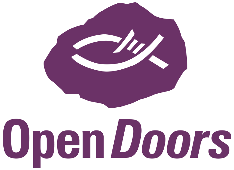 ODFI Logo ja OpenDoors-teksti pysty