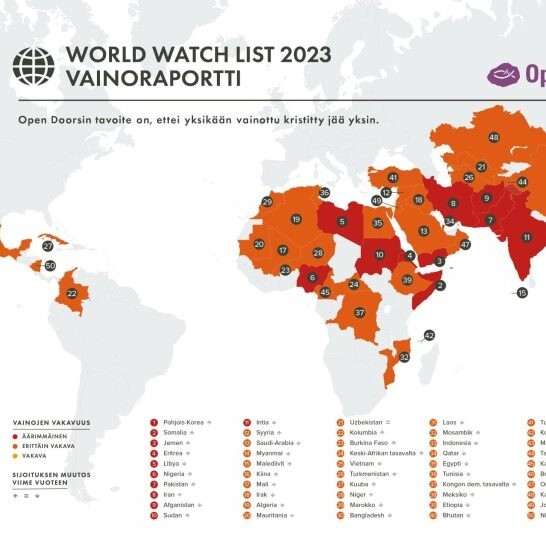 Open Doors Maailmankatsaus: World Watch List 2023 -vainoraportti