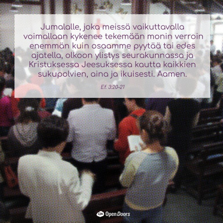 Kiina rukous Ef. 3:20–21