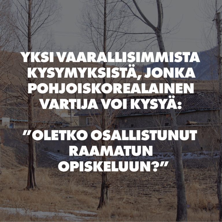 Elämän ja kuoleman kysymyksiä Pohjois-Korean tapaan Oletko osallistunut Raamatun opiskeluun? Oletko tavannut kristittyjä? Oletko käynyt kirkossa? Oletko saanut lapsen? Pohjois-Koreassa nämä ovat normaaleja kysymyksiä jokaiselle Kiinassa pidätetylle ja sieltä palautetulle pohjoiskorealaiselle naiselle. Vastaukset voivat tarkoittaa elämää tai kuolemaa — tuomiota pohjoiskorealaiseen naisten vankilaan (kuvassa). Kristityksi paljastuminen tuo vieläkin ankarampia rangaistuksia. Rukoillaan tänään pohjoiskorealaisten kristittyjen puolesta. https://opendoors.fi/pohjois-korea #PohjoisKorea #rukouspyyntö #uskonnonvapaus #ihmisoikeudet #kysymys #naiset #vainotutkristityt