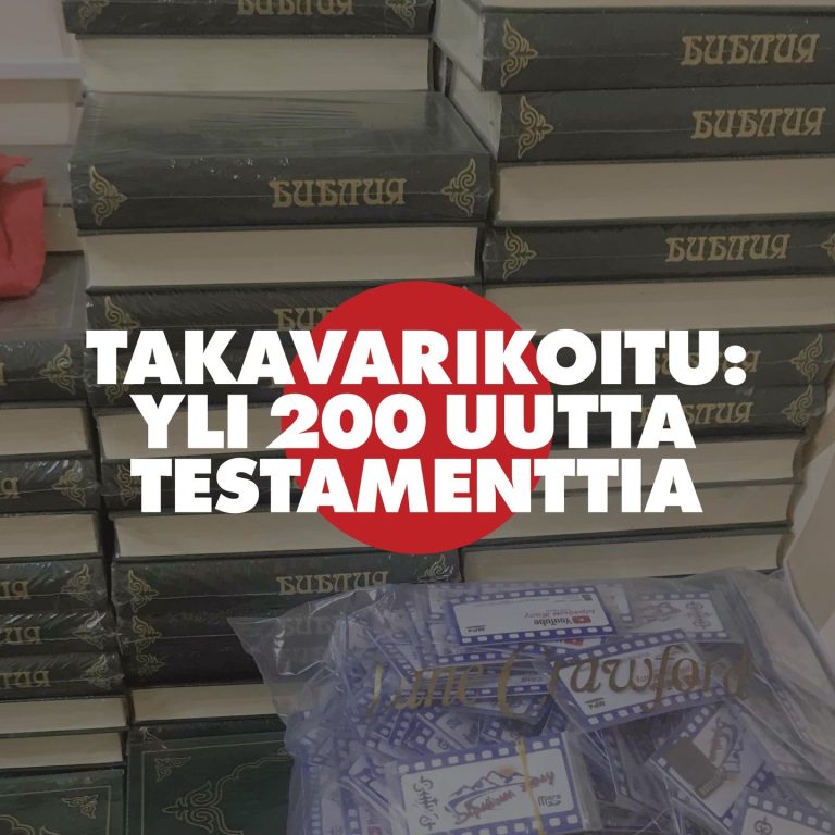 Viranomaiset takavarikoivat kristillisiä kirjoja Kazakstanissa Kazakstanissa Venäjän rajalla viranomaiset takavarikoivat useita satoja kristillisiä kirjoja, mukaan lukien yli 200 Uutta testamenttia kazakin kielellä. Kirjat takavarikoitiin kahdeksan uskovan ryhmältä, joka pidätettiin 10 tunniksi. Raamattuja ei ole vielä palautettu. Rukoillaan, että Jumala käyttäisi tätä tapausta levittääkseen Sanaansa ja evankeliumia koko Keski-Aasiassa. "...niin käy myös sanan, joka minun suustani lähtee: se ei tyhjänä palaa vaan täyttää tehtävän, jonka minä sille annan, ja saa menestymään kaiken, mitä varten sen lähetän.” (Jes. 55:11.) #Kazakstan #KeskiAasia #vainotutkristityt #uskonnonvapaus #rukouspyyntö #Raamattu