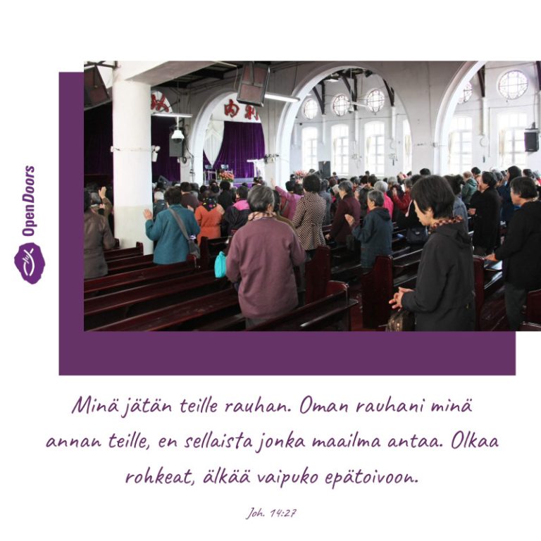 Kiina rukous Joh. 14:27