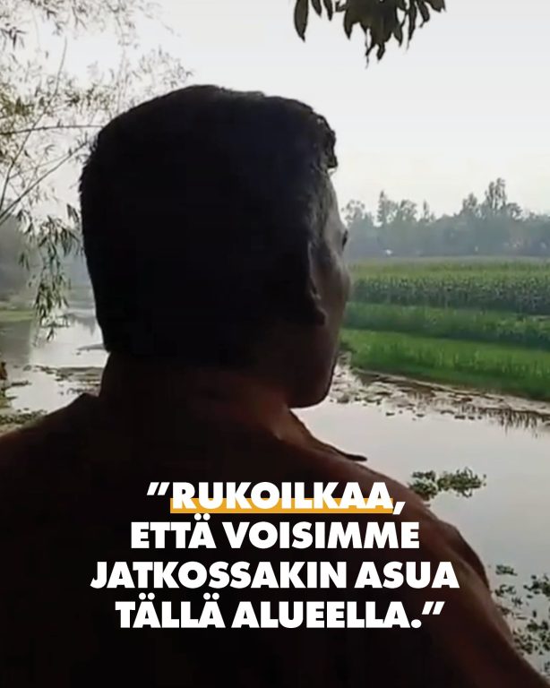 Rukoilkaa Zahidin puolesta: Vainotut kristityt Bangladeshissa kohtaavat väkivaltaa Paikalliset kumppanimme Bangladeshissa raportoivat, että kristittyihin kohdistuvat hyökkäykset ovat lisääntyneet (viime vuoden väkivaltaisten hyökkäysten jälkeen, kun maan pääministeri syrjäytettiin). Äskeisten vierailujen aikana kumppanimme tapasivat kristittyjä, joihin hyökkäykset ovat vaikuttaneet. He suostuivat kertomaan tarinansa. Yksi heistä on Zahid (kuvassa). Rukoilkaa hänen puolestaan tänään. "Uskon Jeesukseen Kristukseen. Kun edellinen hallitus kaatui, joukko ääriliikkeiden edustajia, noin 400-500 henkilöä, hyökkäsi talooni keihäillä ja muilla aseilla. He tuhosivat taloni ja hävittivät myös [kristittyjen paikallisen] kokoontumispaikan." "Pari päivää myöhemmin eräät kristityt ystävät auttoivat rakentamaan taloni ja kokoontumispaikkamme uudelleen. Pyysimme apua myös hallitukselta, mutta emme saaneet sitä." "Rukoilkaa puolestamme, kun vaino edelleen jatkuu. Monet kristityt joutuvat yhä piilottelemaan turvallisuutensa vuoksi. Rukoilkaa, että me Jeesuksen seuraajat voisimme jatkossakin asua tällä alueella ja että vaino loppuisi." #Bangladesh #VainotutKristityt #hyökkäykset #uskonnonvapaus #OpenDoors #kristityt #väkivalta