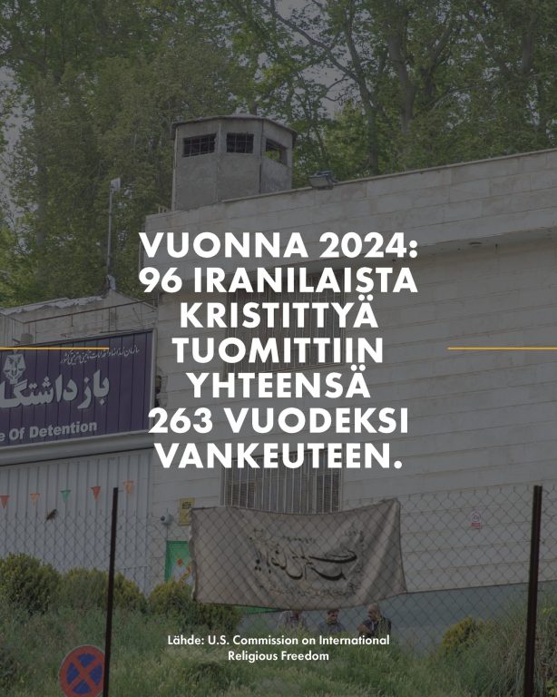Rukoilkaa Iranin salaisten kristittyjen puolesta: uusi tutkimus paljastaa uhkia mutta tuo myös toivoa Oheiset havainnot uudesta "Jäävuoren huippu" -tutkimuksesta ovat järkyttäviä tosiasioita. Nämä Article 18:n, Open Doorsin, Christian Soliditary Worldwiden ja Middle East Concernin tuottaman tutkimuksen tulokset luovat selvän kuvan riskeistä, joita iranilaiset kristityt kohtaavat päivittäin. Pyydämme teitä kertomaan eteenpäin siitä, mitä Iranissa on meneillään, ja rukoilemaan tilanteen puolesta. "Taivaallinen Isä, pyydämme, että suojaisit salaisia seurakuntia Iranissa ja antaisit kristityille sekä viisautta että rohkeutta. Vahvista kristittyjä vankeja ja heidän perheitään ja turvaa heidän henkinen ja fyysinen hyvinvointinsa. Siunaa Iranin kasvavaa kirkkoa, jotta se voisi kasvaa turvallisesti. Rukoilemme Sinun nimessäsi, Aamen." #Iran #VainotutKristityt #uskonnonvapaus #vankeus #ihmisoikeudet #kristityt #rukousaihe #rukouspyyntö #tutkimus #OpenDoors