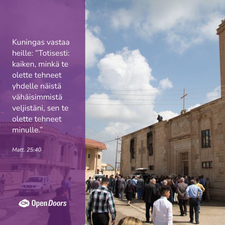 Salaiset kristityt rukous Matt. 25:40