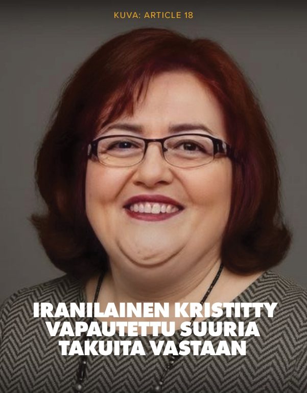 Rukouspyyntö Lida Alexanin puolesta Rukoillaan tänään 56-vuotiaan Lida Alexanin puolesta. Hän on iranilais-armenialaisen pastori Joseph Shahbazianin vaimo. Article18 raportoi, että hänet on vapautettu Teheranin Evinin vankilasta kuukauden vankeuden jälkeen. Hänet vapautettiin kuitenkin noin 45 000 euron takuita vastaan. Uskotaan, että Lidaa saatetaan syyttää kotiseurakunnan toimintaan osallistumisesta. Hänen pidätyksensä vaikuttaa olevan osa laajempaa strategiaa hänen miehensä pastori Josephin painostamiseksi. Tämä on edelleen vangittuna kolmen ja puolen kuukauden takaisesta pidätyksestään. Ennen pidätystä tiedusteluviranomaiset kuulustelivat Lidaa toistuvasti. He yrittivät pakottaa hänet tunnustamaan tai kerätä todisteita hänen miestään ja muita kristittyjä vastaan. Kun Lida kieltäytyi, viranomaiset kovensivat otteitaan ja asettivat hänet pitkäaikaiseen eristysvankeuteen. Kuten voit kuvitella, korkea takuusumma on aiheuttanut perheelle taloudellisia lisärasitteita – Josephin oma takuusumma ei ole vielä edes varmistunut. Tämä on sitä painostusta, jota Iranin seurakunta kohtaa päätöksestään seurata Jeesusta. Pysähdytään hetkeksi ja muistetaan, millaisessa todellisuudessa seurakuntaperheemme elää – ja rukoillaan: • syvää parantumista ja rauhaa Lidalle • voimaa, suojaa ja välitöntä vapautusta pastori Josephille, joka on edelleen pidätettynä • huolenpitoa Shahbazianin perheelle, erityisesti takuusummien ja oikeuskulujen muodostaman taloudellisen taakan keskellä • viisautta ja rohkeutta kaikille Iranin kristityille, joita painostetaan kavaltamaan sisarensa ja veljensä Kristuksessa • oikeuden läpimurtoa, että väärät syytteet hylättäisiin ja totuus voittaisi • herätystä ja kestävyyttä maanalaiseen seurakuntaan, huolimatta hallinnon yrityksistä vaientaa se. #Iran #VainotutKristityt #Vankeus #pidätykset #kristityt #uskonnonvapaus #ihmisoikeudet #OpenDoors