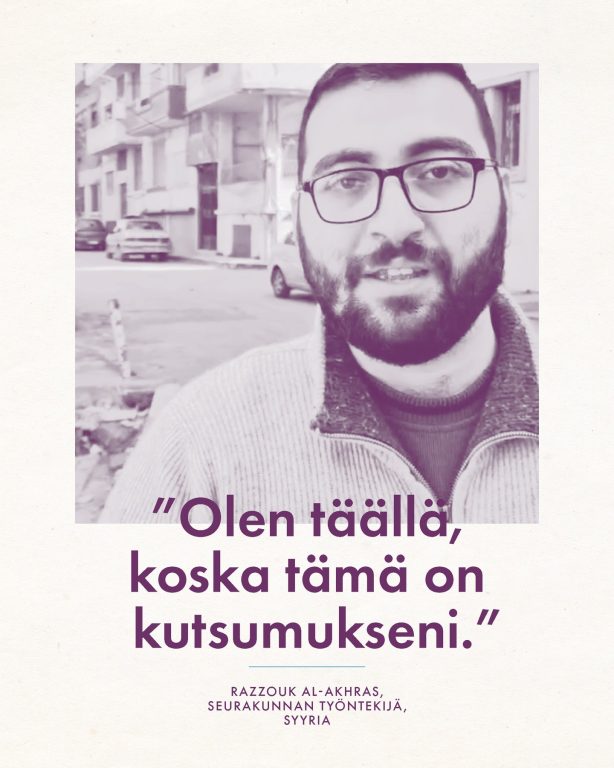 Rukoillaan Razzouk Al-Akhrasin puolesta Razzouk Al-Akhras on Alliance-kirkon työntekijä Homsissa, Syyriassa. Hän on yksi kristityistä, joita kumppaniorganisaatiomme tukee. Ja hän on veljemme. Tämä on hänen viestinsä teille: "Uskon, että se, mitä tapahtui [kun Syyrian hallinto kaatui marraskuussa 2024], on vastaus rukouksiimme. Olemme kohottaneet rukouksiamme Herraa kohti, jotta Hän toteuttaisi tahtonsa tässä maassa ja toisi kadonneet ihmiset Herran kirkkauteen." "En ole täällä siksi, etten voisi lähteä pois, vaan siksi, että tämä on kutsumukseni. Herra kutsui minut olemaan täällä, kirkastamaan Hänen nimeään tällä alueella." "Rukoilen, että tuleva aika toisi kunniaa Herralle ja saisimme hallituksen, joka edustaa kaikkia yhteiskunnan osia. Rukoilen, että tämä hallitus tukee seurakuntaa sen tehtävässä kirkastaa Jumalan nimeä. Aamen." #Syyria #VainotutKristityt #rukous #OpenDoors