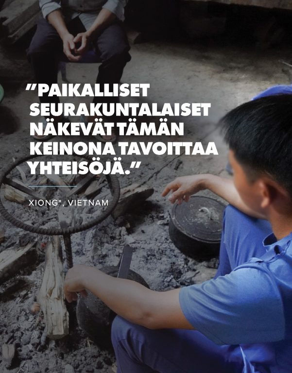 Lehmäpankki-projekti avaa ovia evankeliumille Vietnamissa Vietnamilainen Xiong* (kuvassa) ilmaisi kiitollisuutensa Open Doorsin Lehmäpankki-projektista. Se on hanke, jota lahjoituksenne ovat tukeneet. 34-vuotias Xiong on vain yksi monista vainotuista kristityistä, joiden elämä muuttui heidän saatuaan lehmän projektista. Lehmänmaito tuo viisihenkiselle perheelle lisätuloa, ja maidon tarjoaminen naapureille avaa oven evankeliumille. ”Paikalliset seurakuntalaiset näkevät tämän keinona tavoittaa yhteisöjään, kertoa evankeliumia ja johtaa muita Kristuksen luo”, Xiong sanoo. ”Olen syvästi kiitollinen Herralle, Lehmäpankki-projektille, pastoreillemme ja tukijoillemme, jotka auttavat meitä tämän hankkeen kautta. Kiitos Jumalalle!” #Vietnam #kiitos #VainotutKristityt #toimeentulohanke #OpenDoors