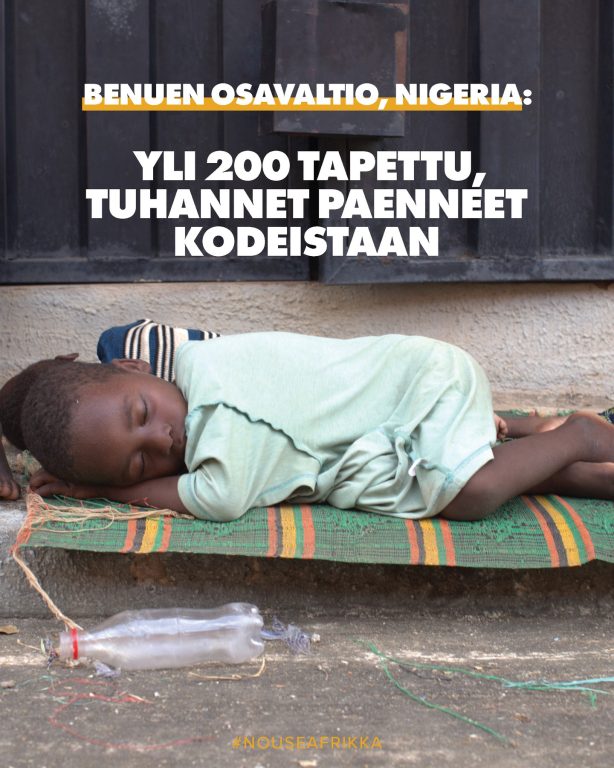 Hätätilanne Benuen osavaltiossa Nigeriassa Yhden kauhean viikon aikana aseistetut Fulani-militantit tuhosivat kyliä Nigerian Benuen osavaltiossa. Kun he lähtivät, ainakin 200 ihmistä oli kuollut, ja tuhannet paenneet ovat nyt kodittomia. Useimmat näistä kylistä olivat kristittyjen kyliä. Lahjoitustenne ja rukoustenne ansiosta Open Doorsin kumppanit ovat pystyneet tarjoamaan noin 300 perheelle hätäapua hyökkäysten jälkeen. Ja lisää apua on matkalla. Rukoillaan yhdessä, että... • kodittomat perheet saisivat suojaa ja ruokaa. • perheensä ja ystävänsä menettäneet saavat lohtua surunsa keskelle. • Jumala antaa yliluonnollisen rauhan tilanteeseen. • militanttien sydämet kääntyvät Jeesuksen puoleen. • Nigerian kirkko saisi lohtua ja voimaa pysyäkseen kestävänä. • väkivalta Nigeriassa loppuisi. Oletko jo allekirjoittanut Nouse Afrikka -vetoomuksen? Allekirjoita vastustaaksesi väkivaltaista vainoa yhdessä Saharan eteläpuolisen Afrikan kirkkojen kanssa: opendoors.fi/vetoomus, linkki biossa. #NouseAfrikka #Nigeria #VainotutKristityt #terrori #väkivalta #uskonnonvapaus #kristinusko #rukouspyyntö #rukousaihe #OpenDoors