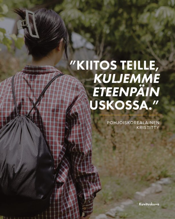 Rukoillaan Pohjois-Korean nuorten kristittyjen johtajien puolesta Open Doorsin työntekijät saivat liikuttavan viestin pohjoiskorealaiselta salaiselta kristityltä, joka sai taloudellista tukea, kristillisiä materiaaleja, elämän perustarvikkeita ja muuta apua itselleen ja sukulaisilleen. ”Maanalaisen seurakunnan elämä riippuu Jumalan Sanasta. Siksi saamamme materiaalit ovat niin tärkeitä. Suurin tarpeemme ovat pätevät johtajat, jotka voivat toimia uskon tukipilareina.” Hänen seudullaan muodollisen koulutuksen saaminen ei ole mahdollista tiukan valvonnan, vakoojien ja ilmiantajien vuoksi. Tällaisessa ympäristössä nämä materiaalit ovat elintärkeitä. ”Koulutamme nuoria kristittyjä sillä, mitä saamme teiltä. Toivomme voivamme auttaa heitä täyttämään tarkoituksen ja tehtävän, jonka Jumala on heille antanut.” Toinen salainen kristitty kertoi: ”Se, että autatte meitä, on todiste siitä, ettei Jumala ole unohtanut meitä.” • Rukoillaan, että nuoret johtajat Pohjois-Koreassa pysyvät lujina uskossaan ja johtavat seurakuntaa rohkeasti ja kestävin sydämin. • Rukoillaan, että Herran suosio olisi heidän yllään, kun he palvelevat ja kohtaavat haasteita. • Rukoillaan, että Jumala varustaa ja varjelee kaikkia, jotka ovat mukana maanalaisessa työssä Pohjois-Koreassa. Rukoillaan, että he pitäytyisivät lujasti Herran rakastavissa käsivarsissa. #PohjoisKorea #VainotutKristityt #uskonnonvapaus #OpenDoors