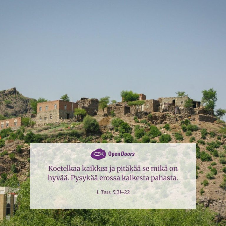 Arabian niemimaa rukous 1. Tess. 5:21–22