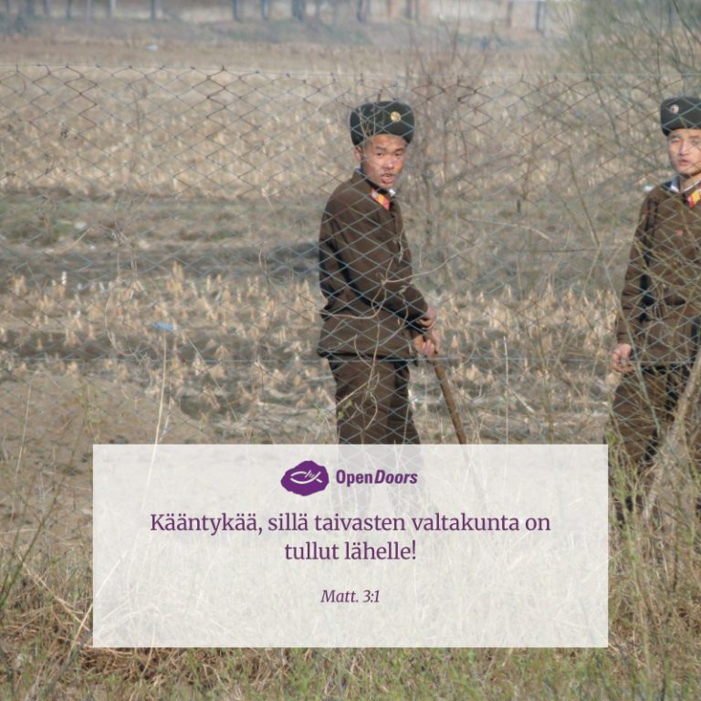 Pohjois-Korea rukous Matt. 3:1