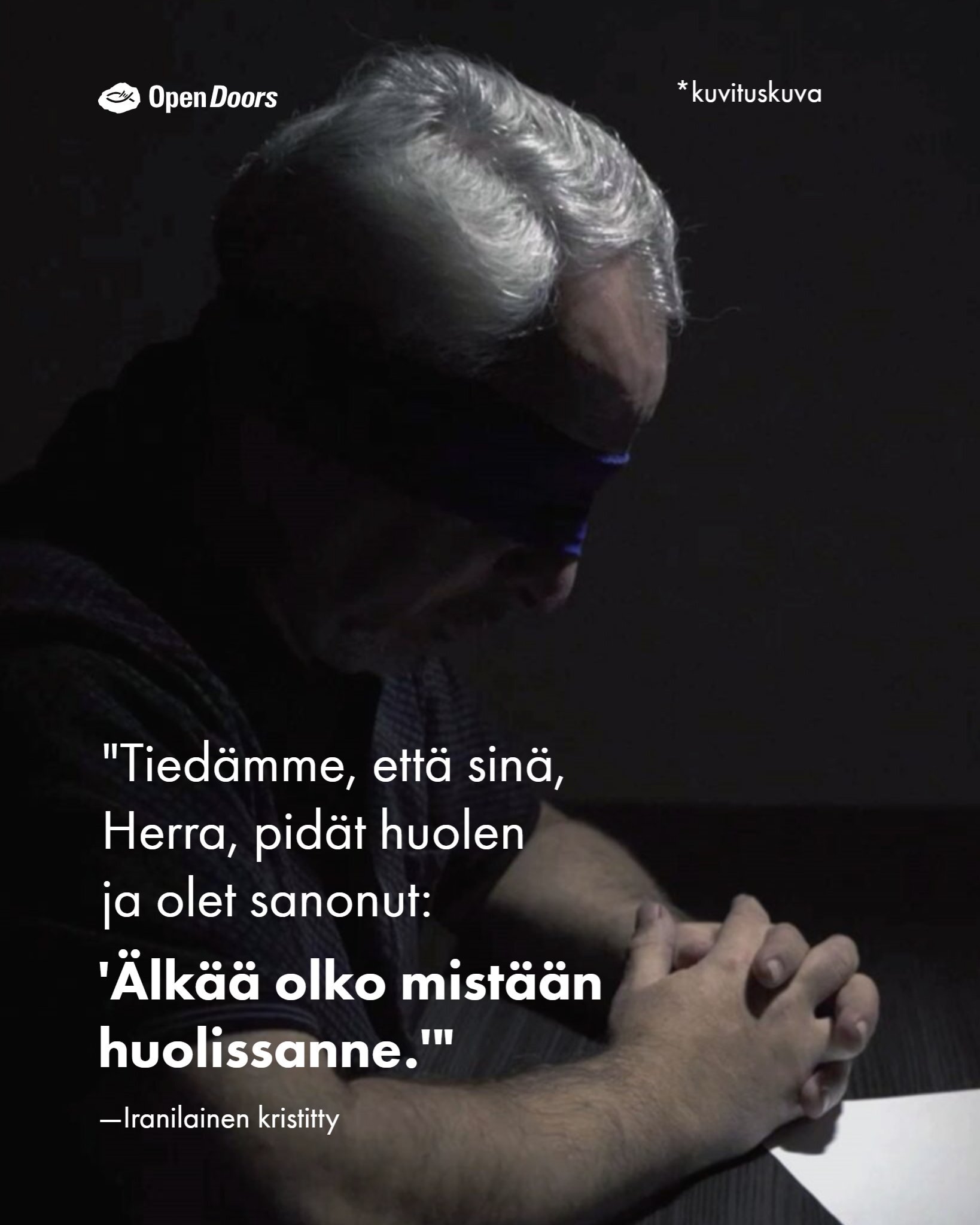 Iranilainen kristitty: Jumala pitää huolen