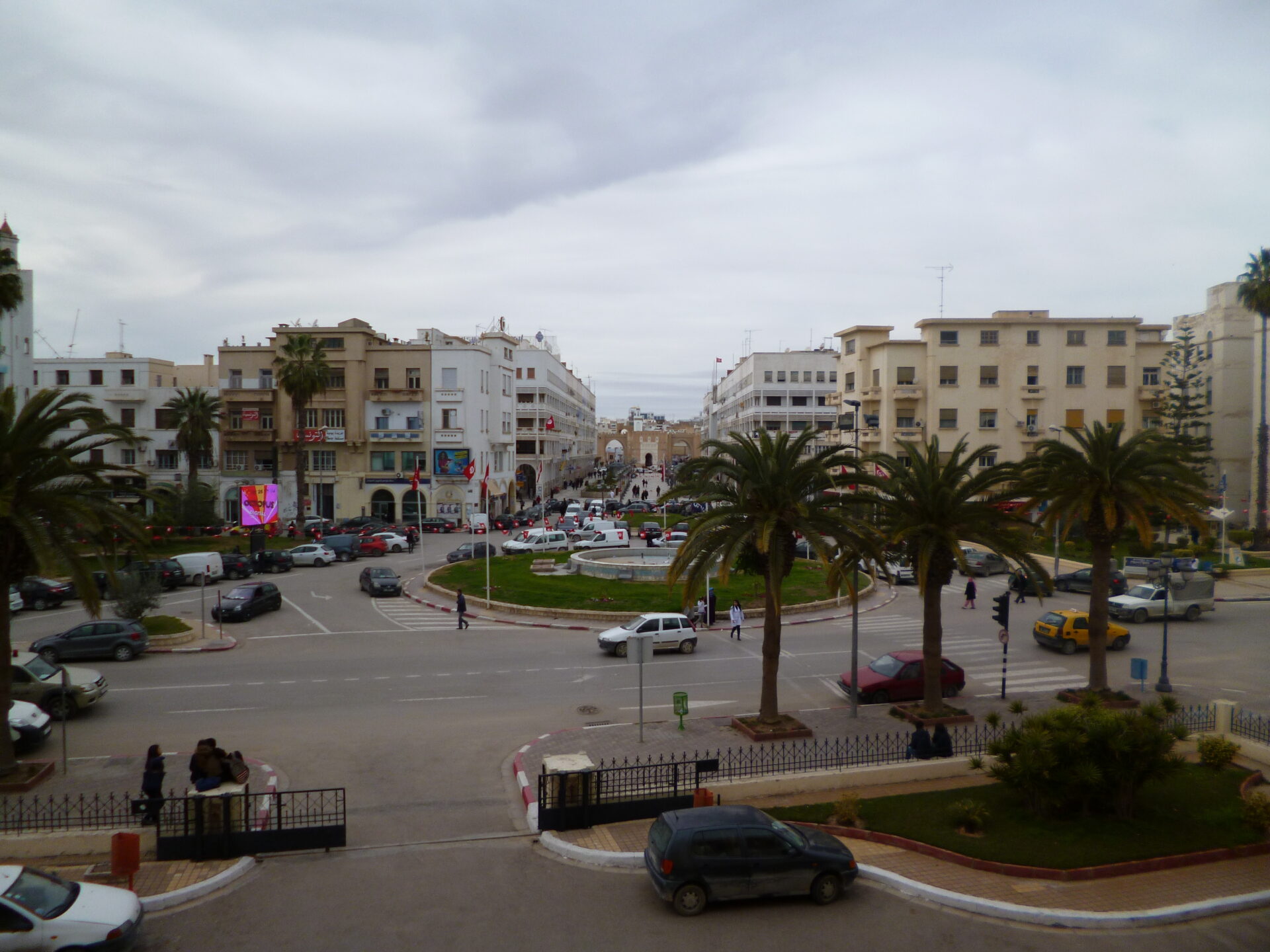 Sfaxin kaupungin keskusta Tunisiassa.