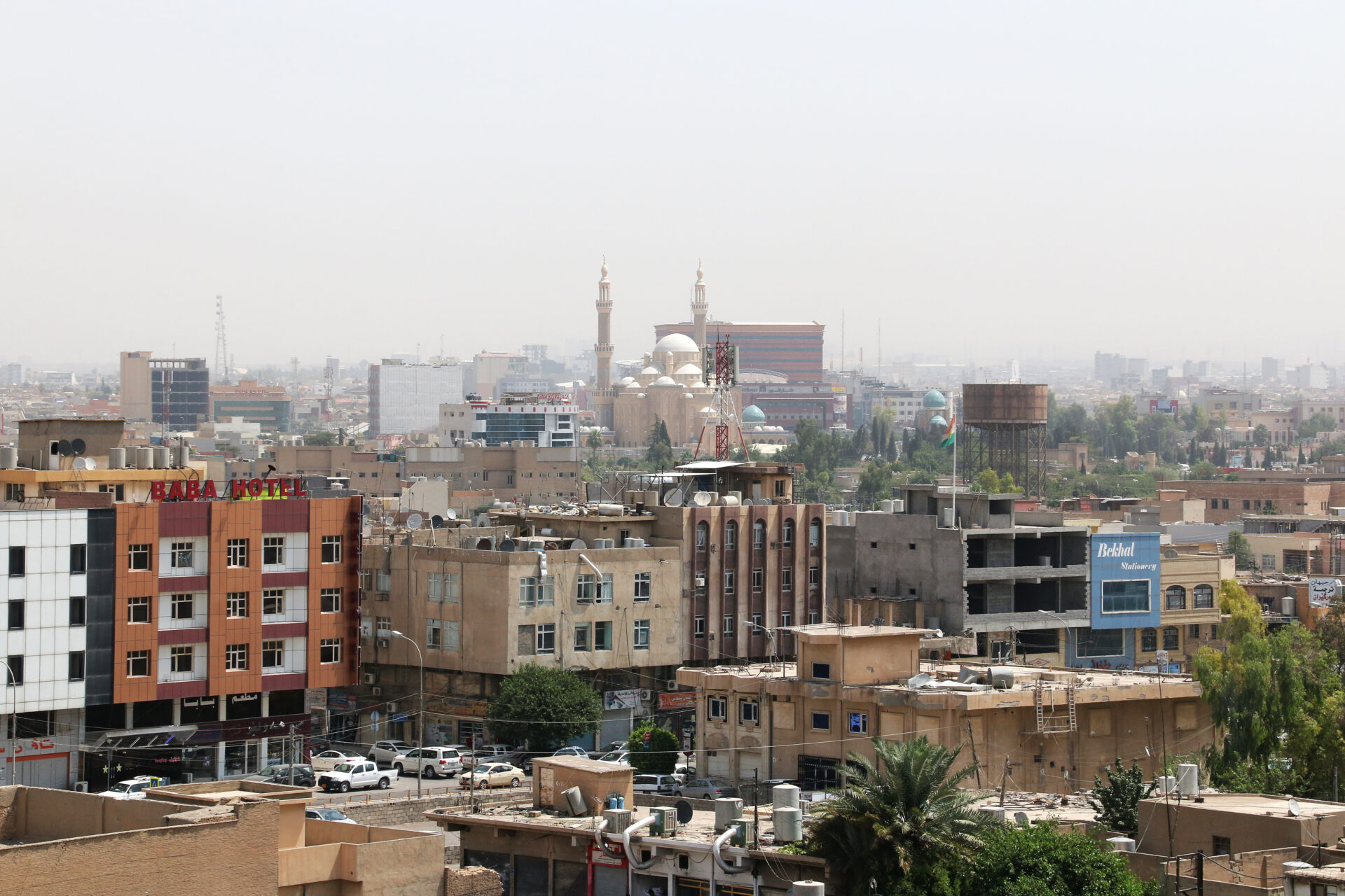 Näkymä Erbilin kaupunkiin, Irak.