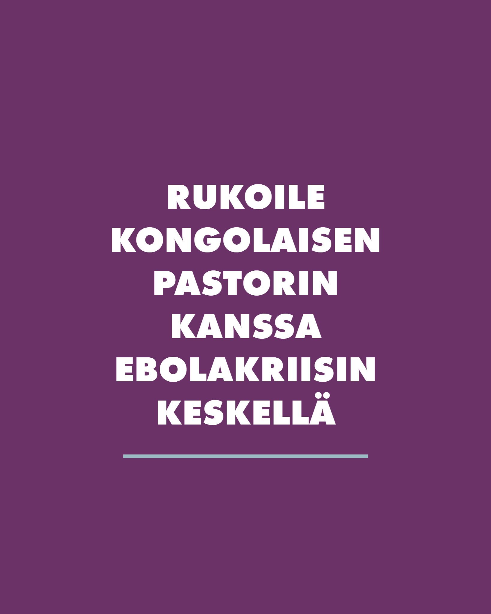 Rukoile Kongon demokraattisen tasavallan pastorin kanssa