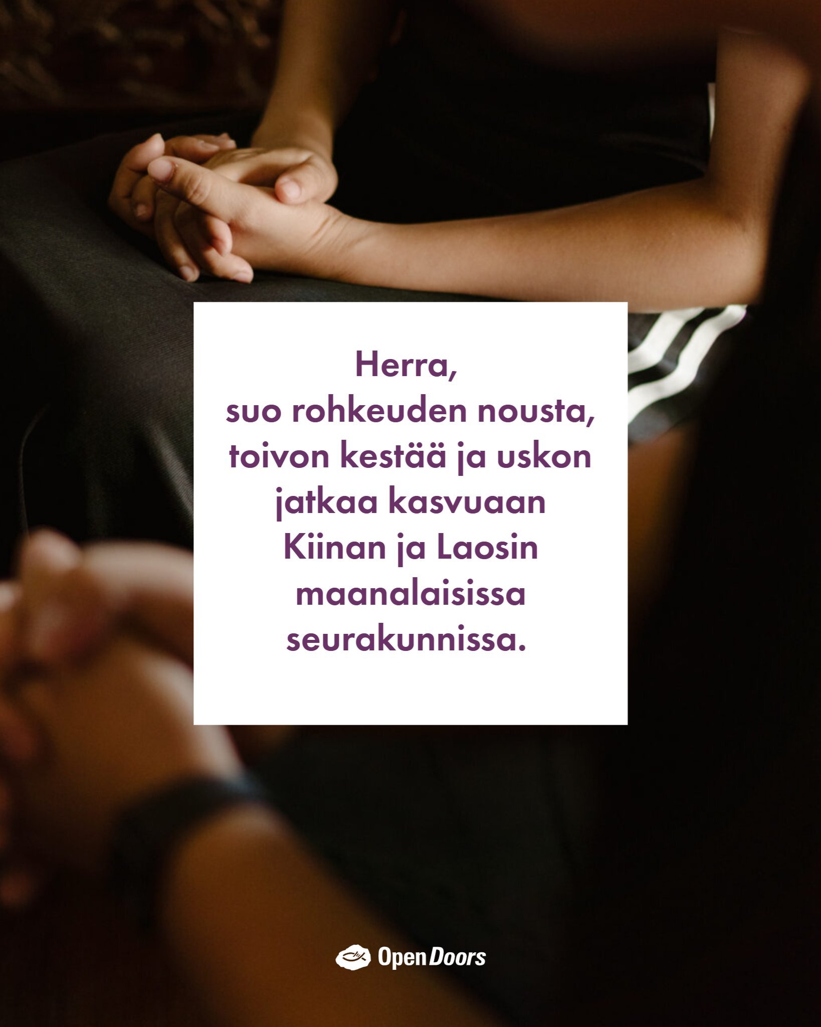 Rukous Kiinan ja Laosin puolesta