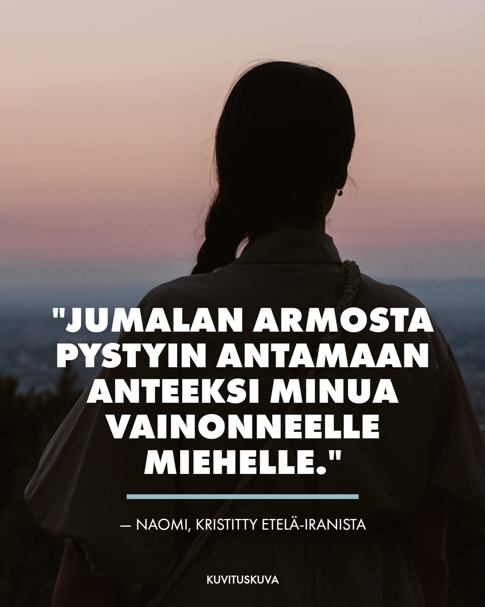 Iranilainen kristitty Naomi antoi vainoajalleen anteeksi