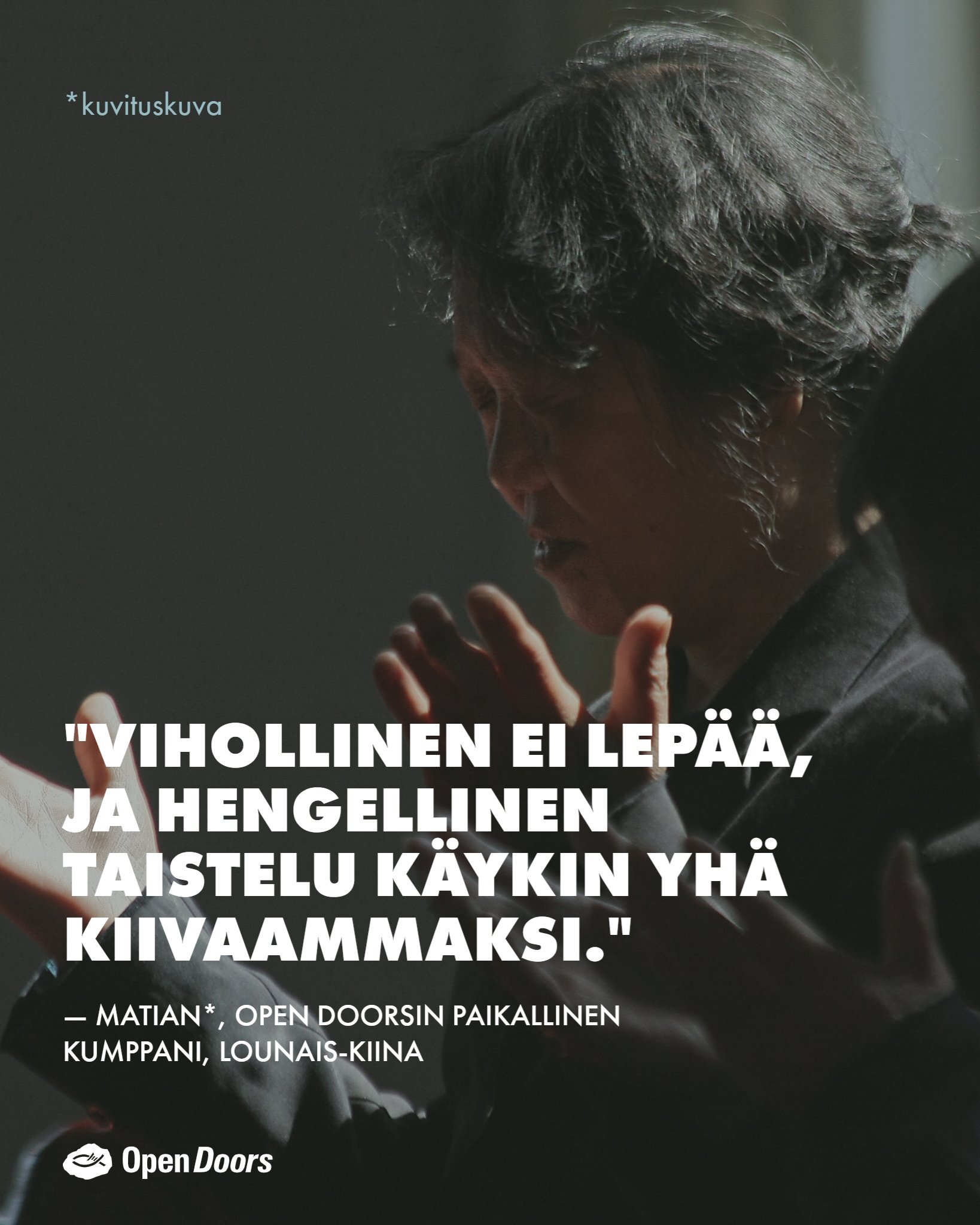 Paikallisen kumppanimme Matianin viesti Kiinasta