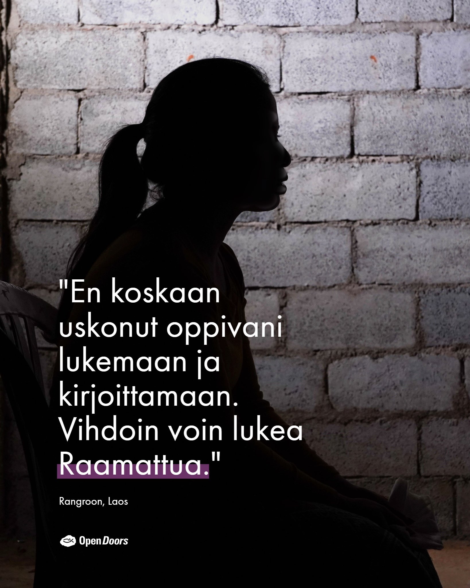 Rangroon* on oppinut lukemaan Laosissa