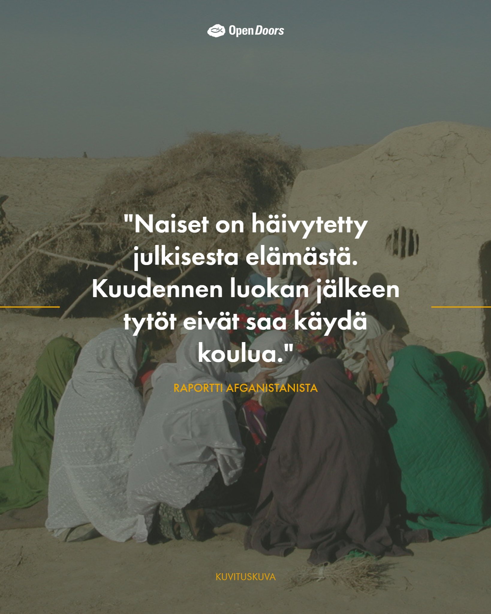 Raportti Afganistanista: naiset pyritään häivyttämään yhteiskunnasta