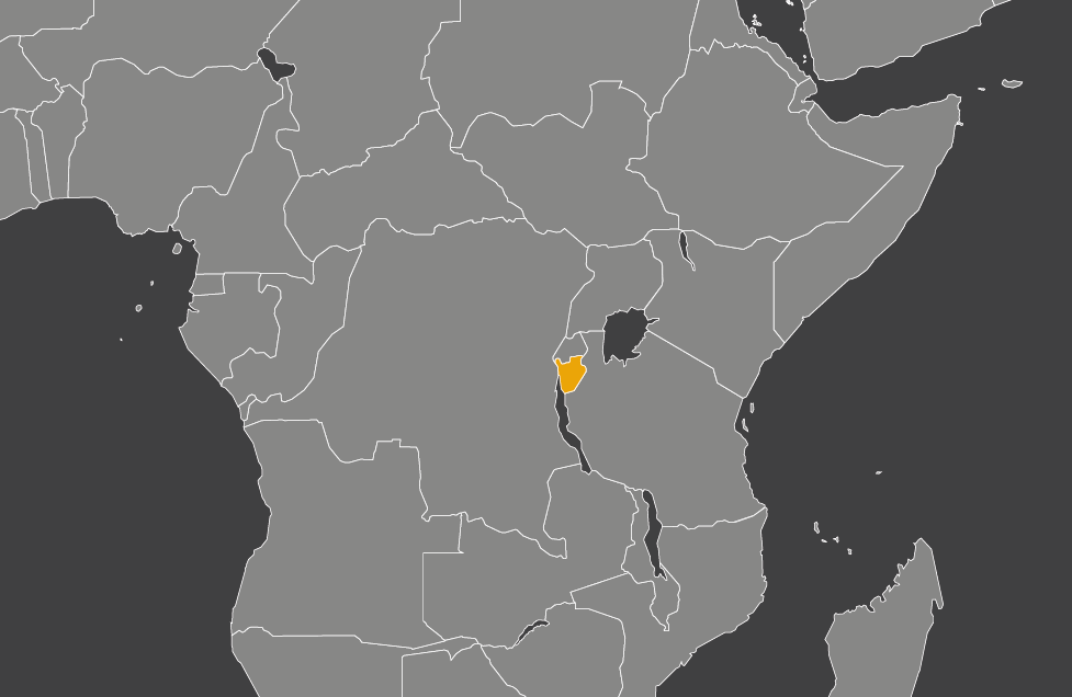 Laaja-alainen kartta, jossa näkyy burundi