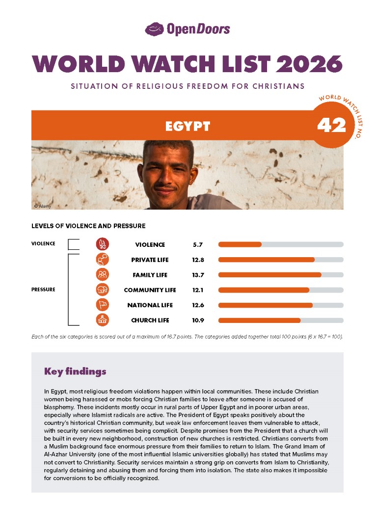 Lataa englanninkielinen maaraportti egypti
