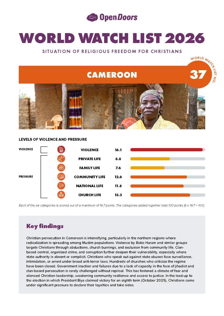 Lataa englanninkielinen maaraportti kamerun